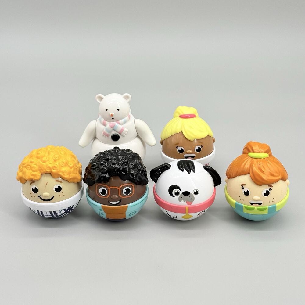 PlayMonster Weebles My Best Friends Lot 6 Playskool Weeble Wobbles Dog Kids Bear